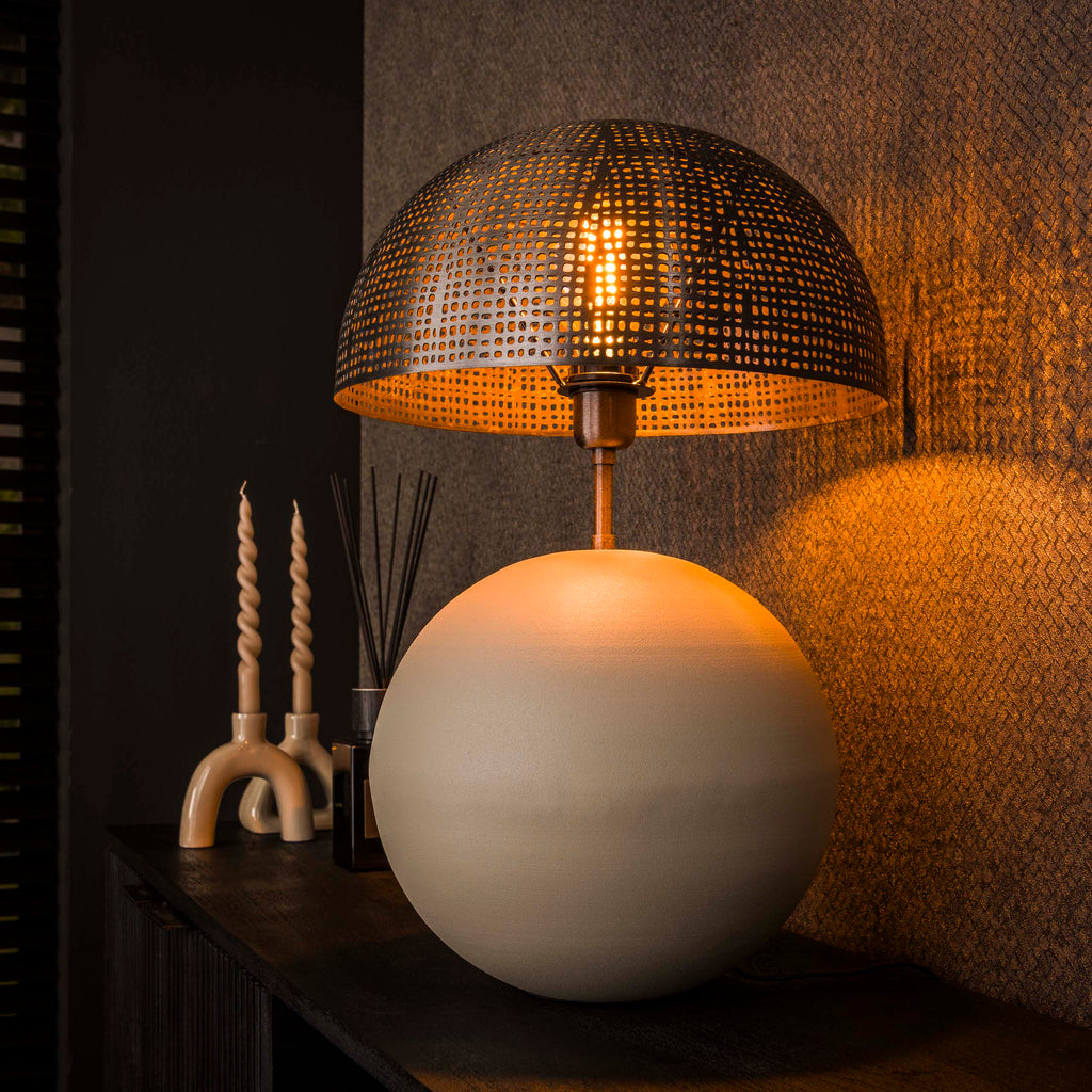 Tafellamp Sphere | 1-Lichts | Mat beige