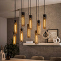 Hanglamp Tube Mesh | 5+4-Lichts | Artic zwart