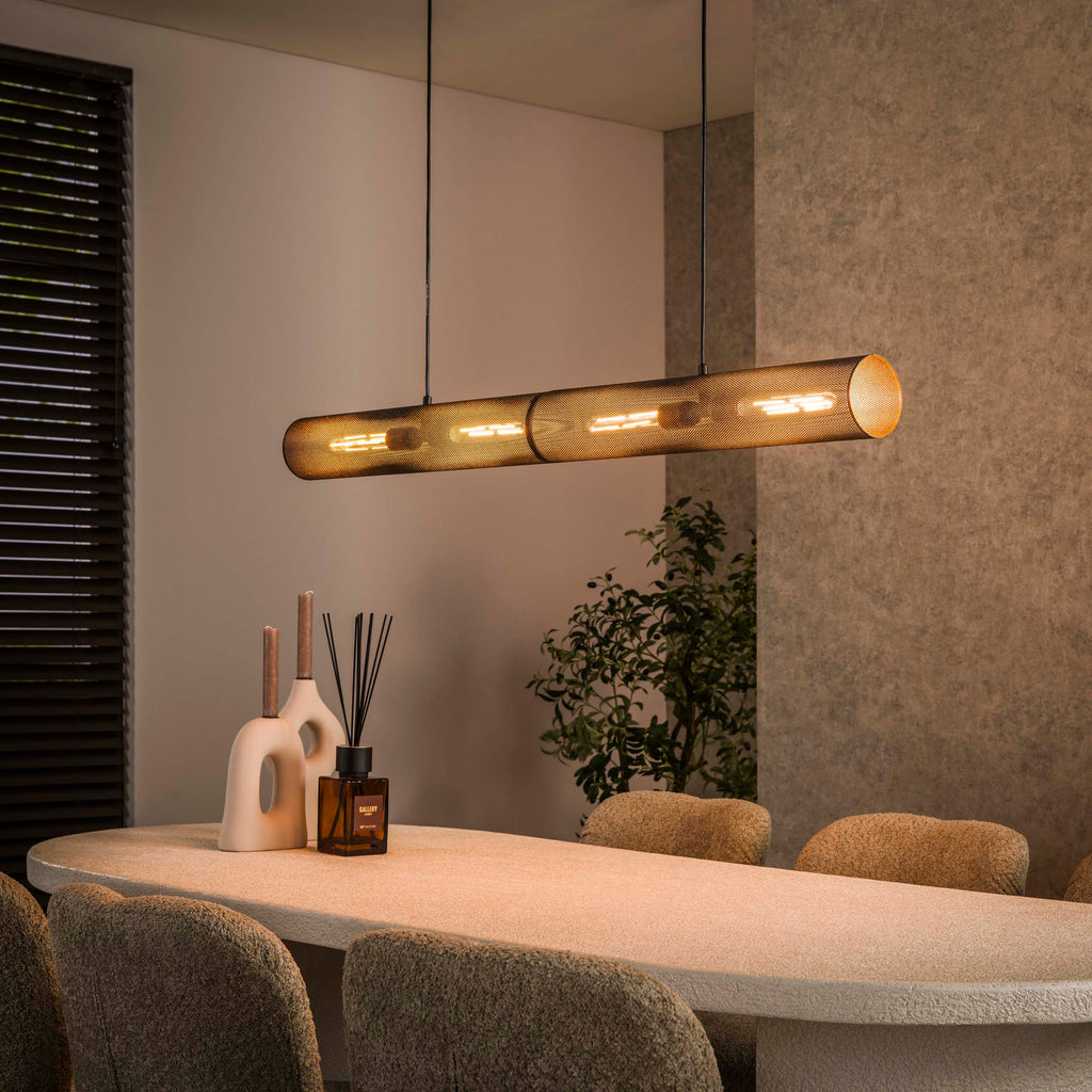Hanglamp Tube Mesh | 4-Lichts | Artic zwart