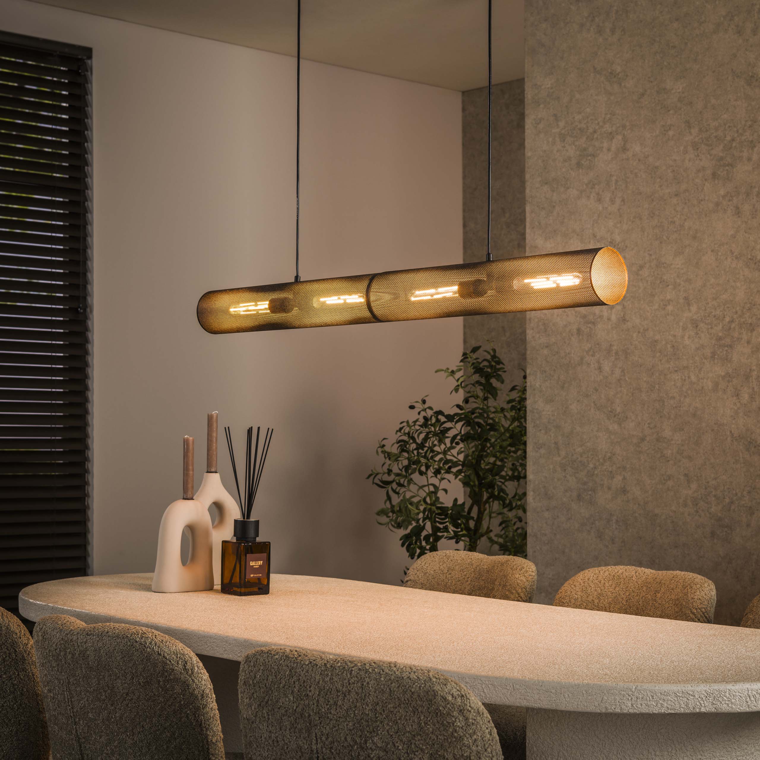 Hanglamp Tube Mesh | 4-Lichts | Artic zwart