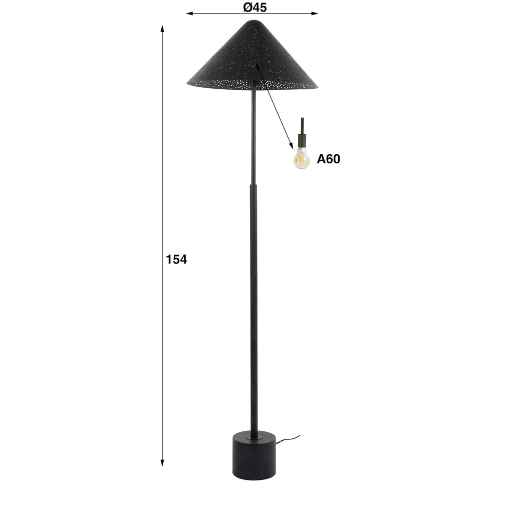 Vloerlamp Kosmos | 1-Lichts | Charcoal