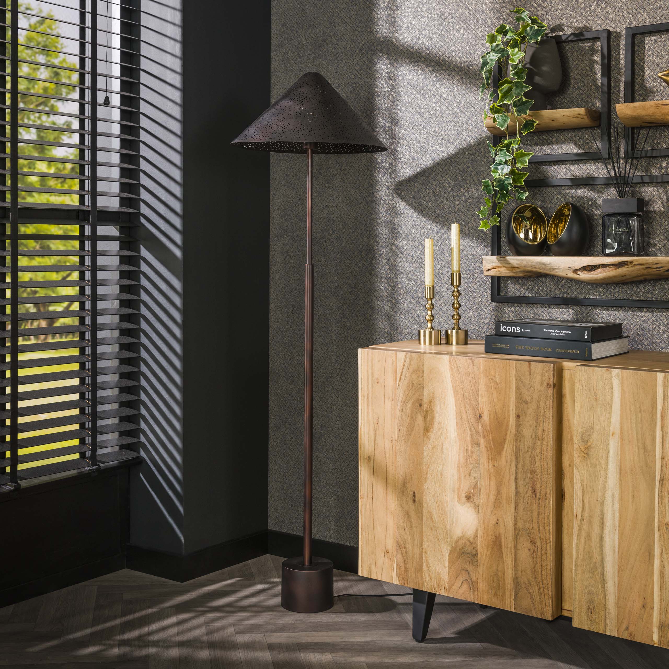 Vloerlamp Kosmos | 1-Lichts | Charcoal