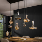 Hanglamp Karaf | 4+3-Lichts | Artic zwart