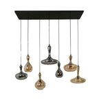 Hanglamp Karaf | 4+3-Lichts | Artic zwart