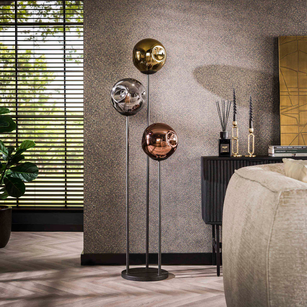 Vloerlamp Stellar | 3-Lichts | Artic zwart