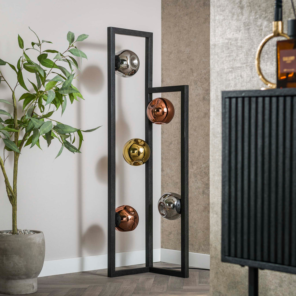 Vloerlamp Stellar | 5-lichts | Artic zwart