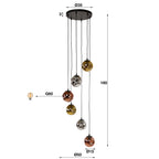 Hanglamp Stellar | 6-Lichts | Artic zwart