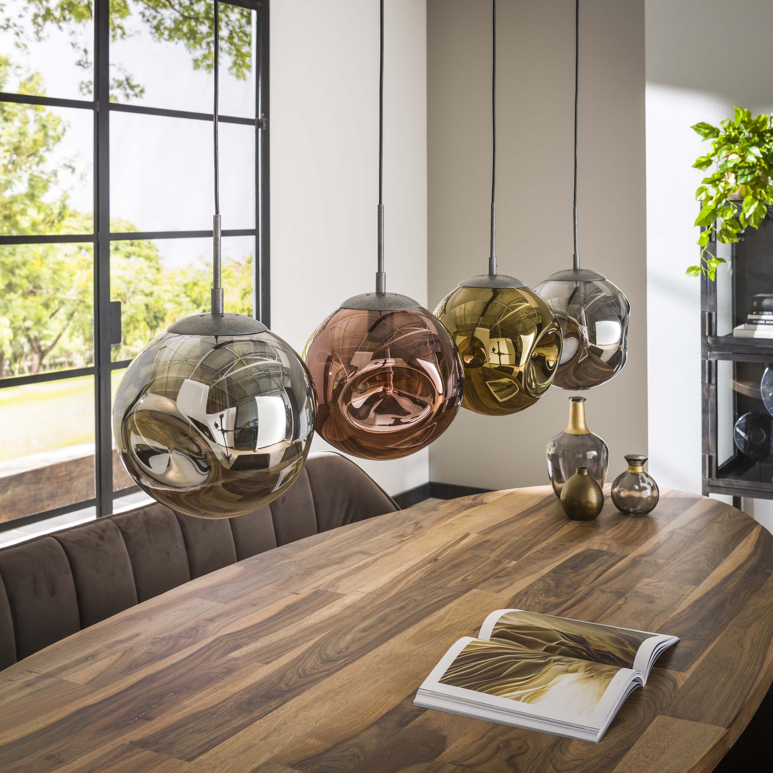 Hanglamp Stellar | 4-Lichts | Oud zilver