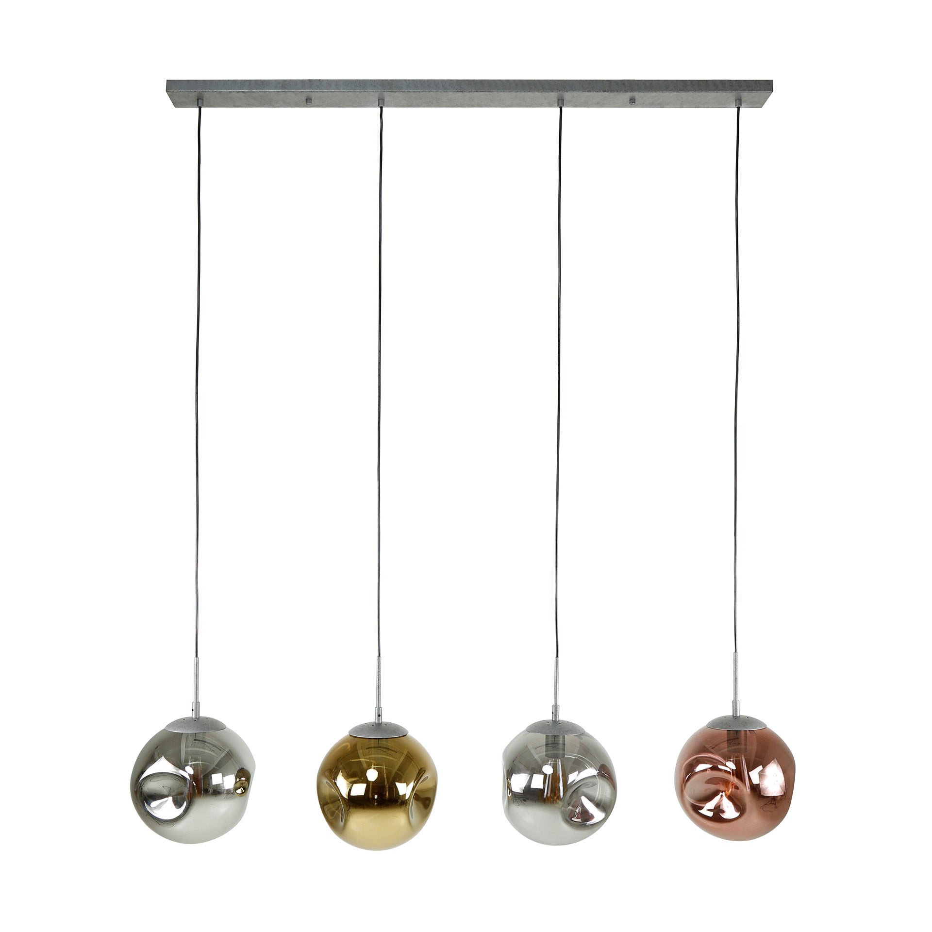 Hanglamp Stellar | 4-Lichts | Oud zilver