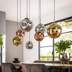 Hanglamp Stellar | 4+3-Lichts | Oud zilver