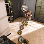 Hanglamp Stellar | 7-Lichts | Getrapt | Oud zilver