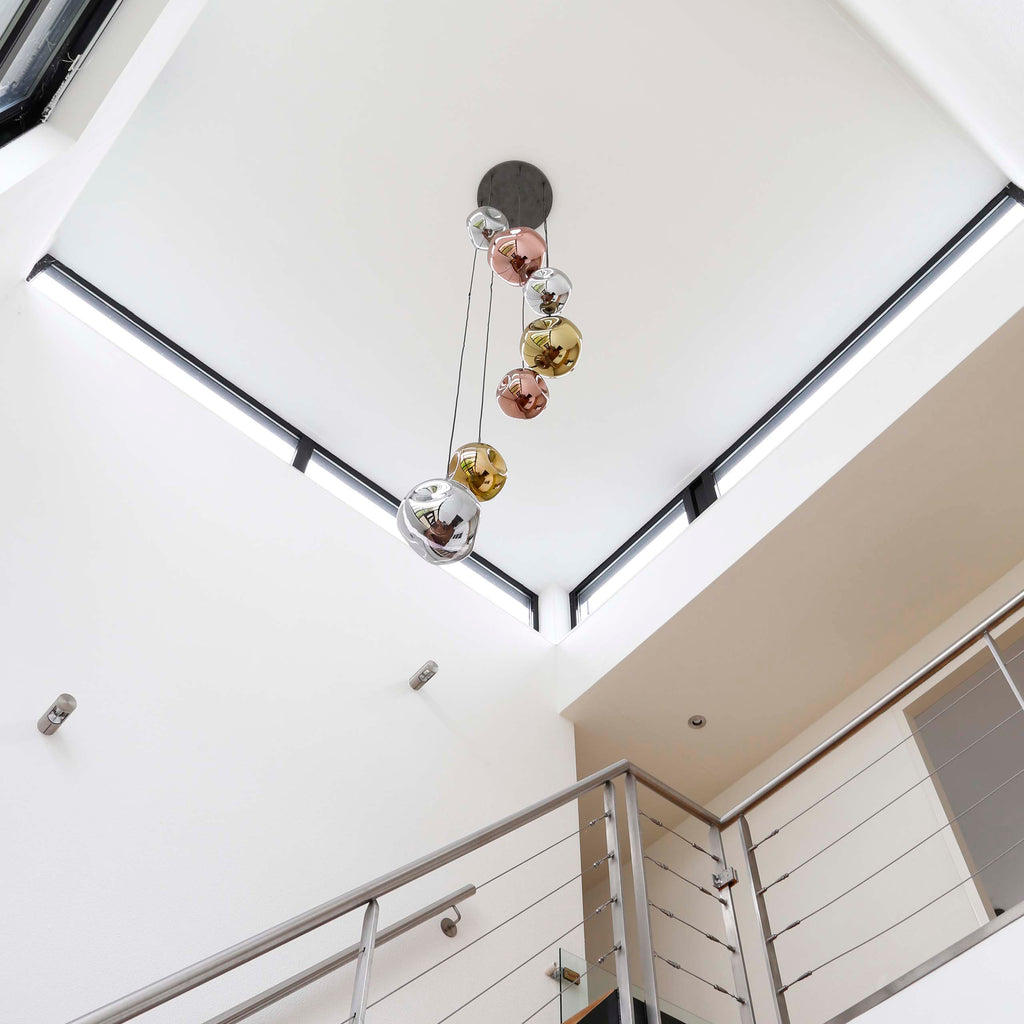 Hanglamp Stellar | 7-Lichts | Getrapt | Oud zilver