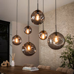 Hanglamp Stellar Black | 6-Lichts | Artic zwart