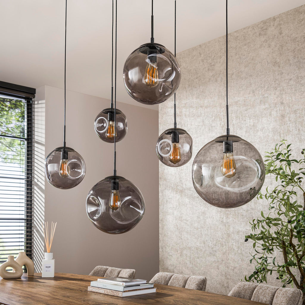 Hanglamp Stellar Black | 6-Lichts | Artic zwart