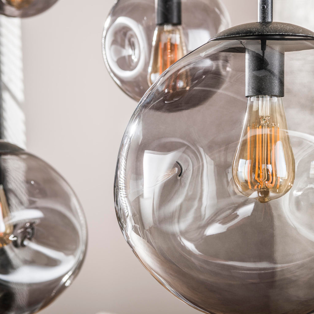 Hanglamp Stellar Black | 6-Lichts | Artic zwart