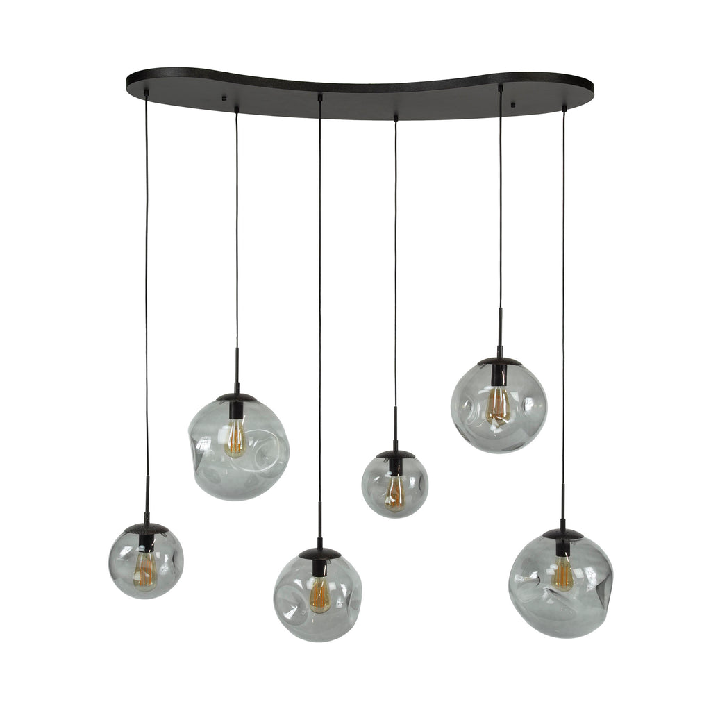 Hanglamp Stellar Black | 6-Lichts | Artic zwart