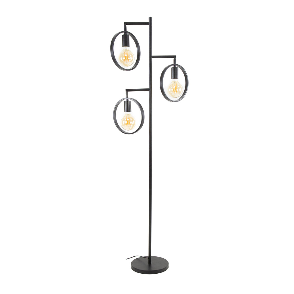 Vloerlamp Ring | 3-Lichts | Charcoal