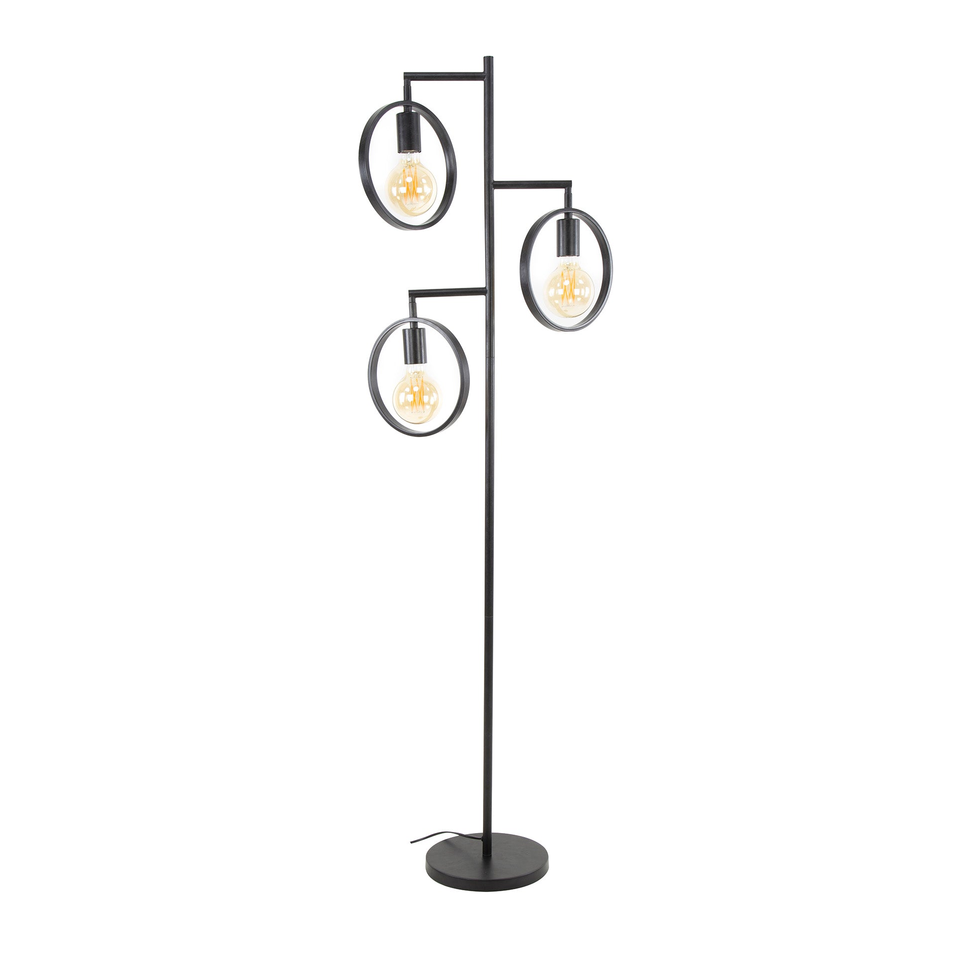 Vloerlamp Ring | 3-Lichts | Charcoal