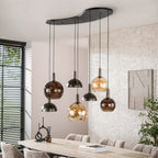 Hanglamp Cluster | 4+3-Lichts | Sienna bruin