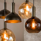 Hanglamp Cluster | 4+3-Lichts | Sienna bruin