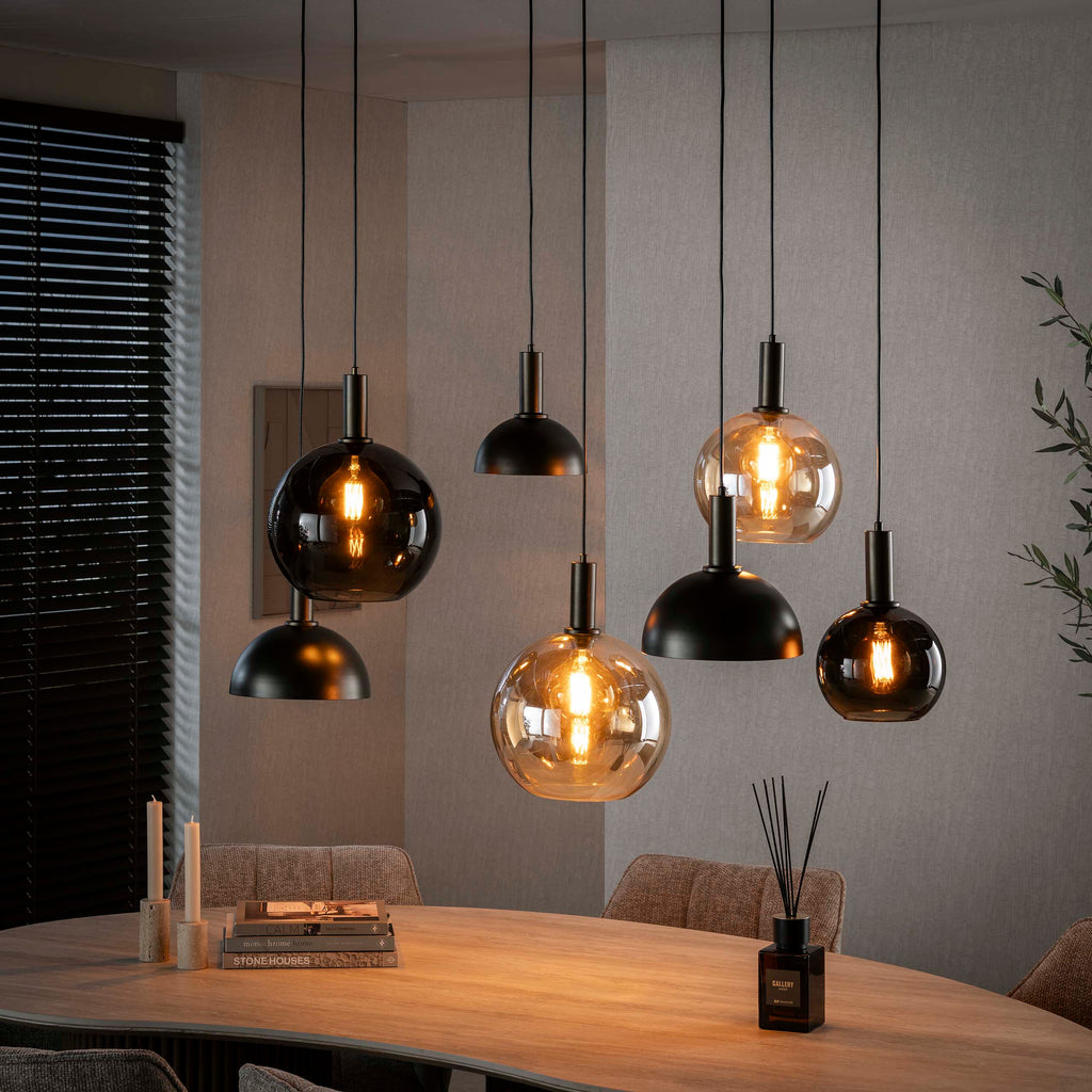 Hanglamp Cluster | 4+3-Lichts | Sienna bruin