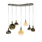 Hanglamp Cluster | 4+3-Lichts | Sienna bruin
