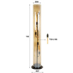Vloerlamp Tube Glass | 5-Lichts | Artic zwart