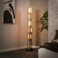 Vloerlamp Tube Glass | 5-Lichts | Artic zwart