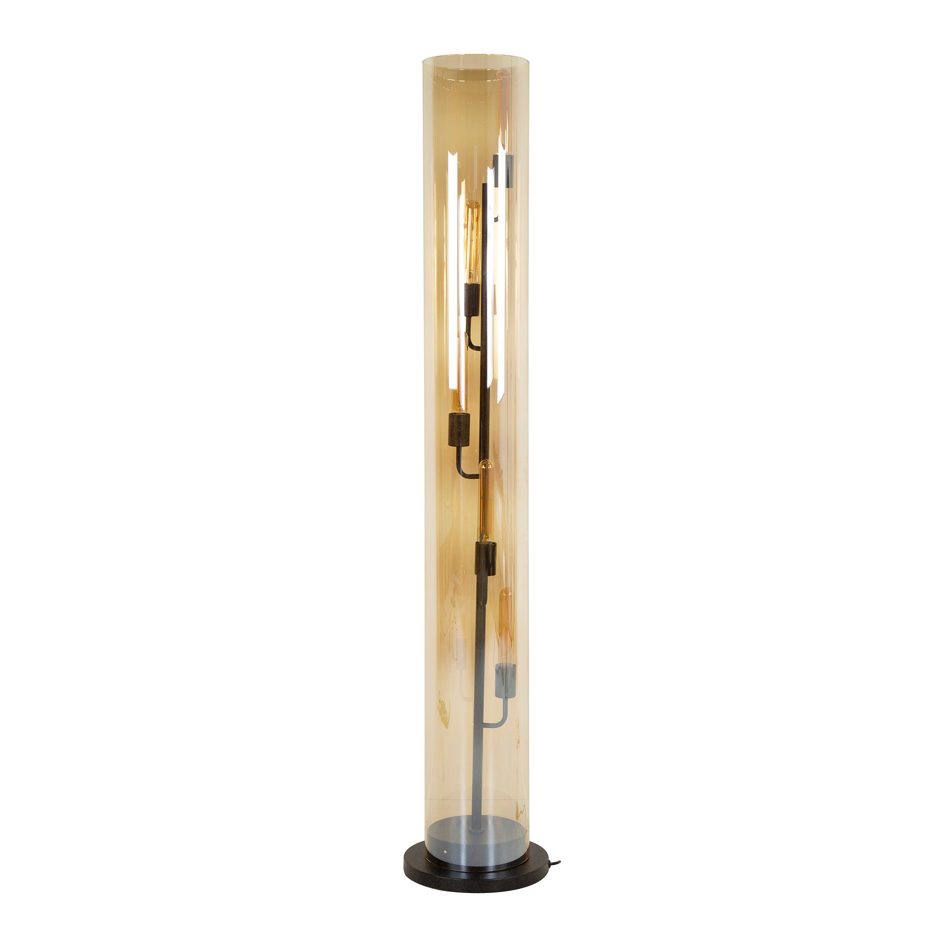 Vloerlamp Tube Glass | 5-Lichts | Artic zwart