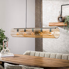 Hanglamp Tube Glass | 5-Lichts | Artic zwart