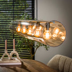 Hanglamp Tube Glass | 5-Lichts | Artic zwart