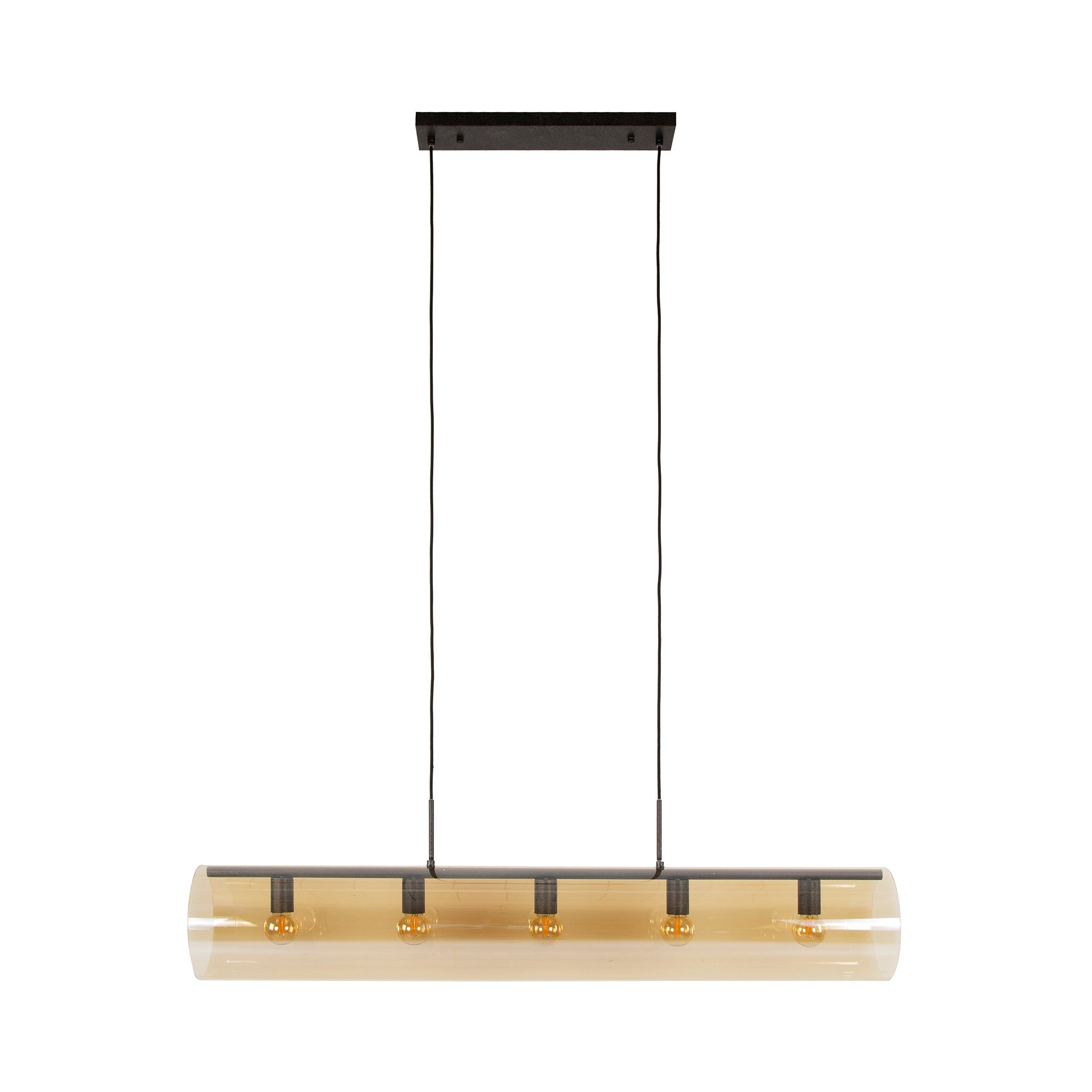 Hanglamp Tube Glass | 5-Lichts | Artic zwart