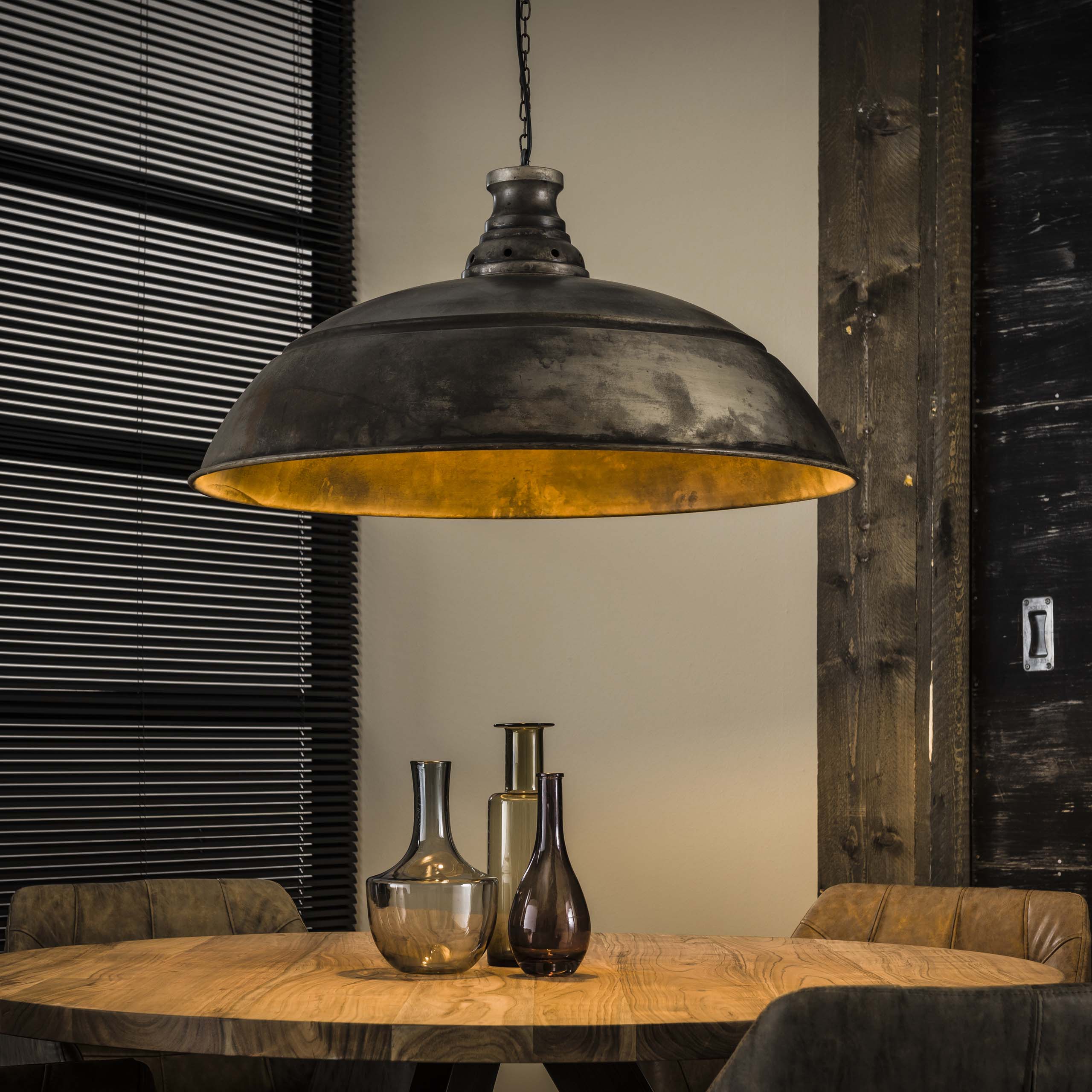 Hanglamp Industry | 1-Lichts | Ø80cm Oud zilver