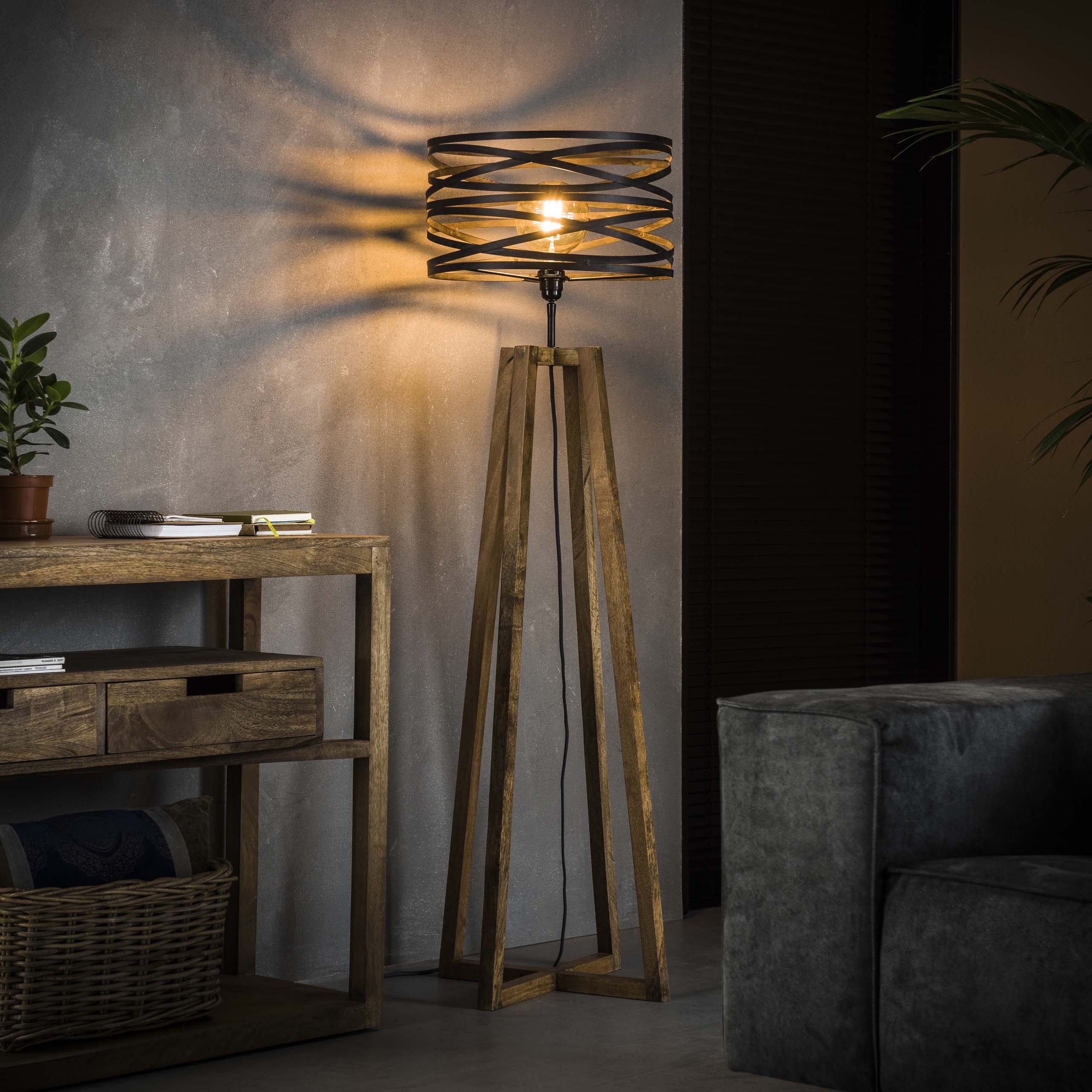 Vloerlamp Twist | 1-Lichts | Slate grey