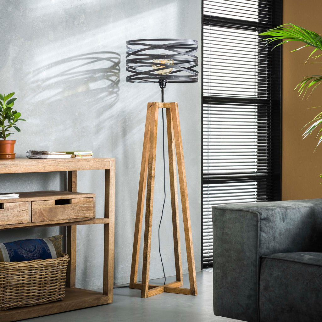 Vloerlamp Twist | 1-Lichts | Slate grey