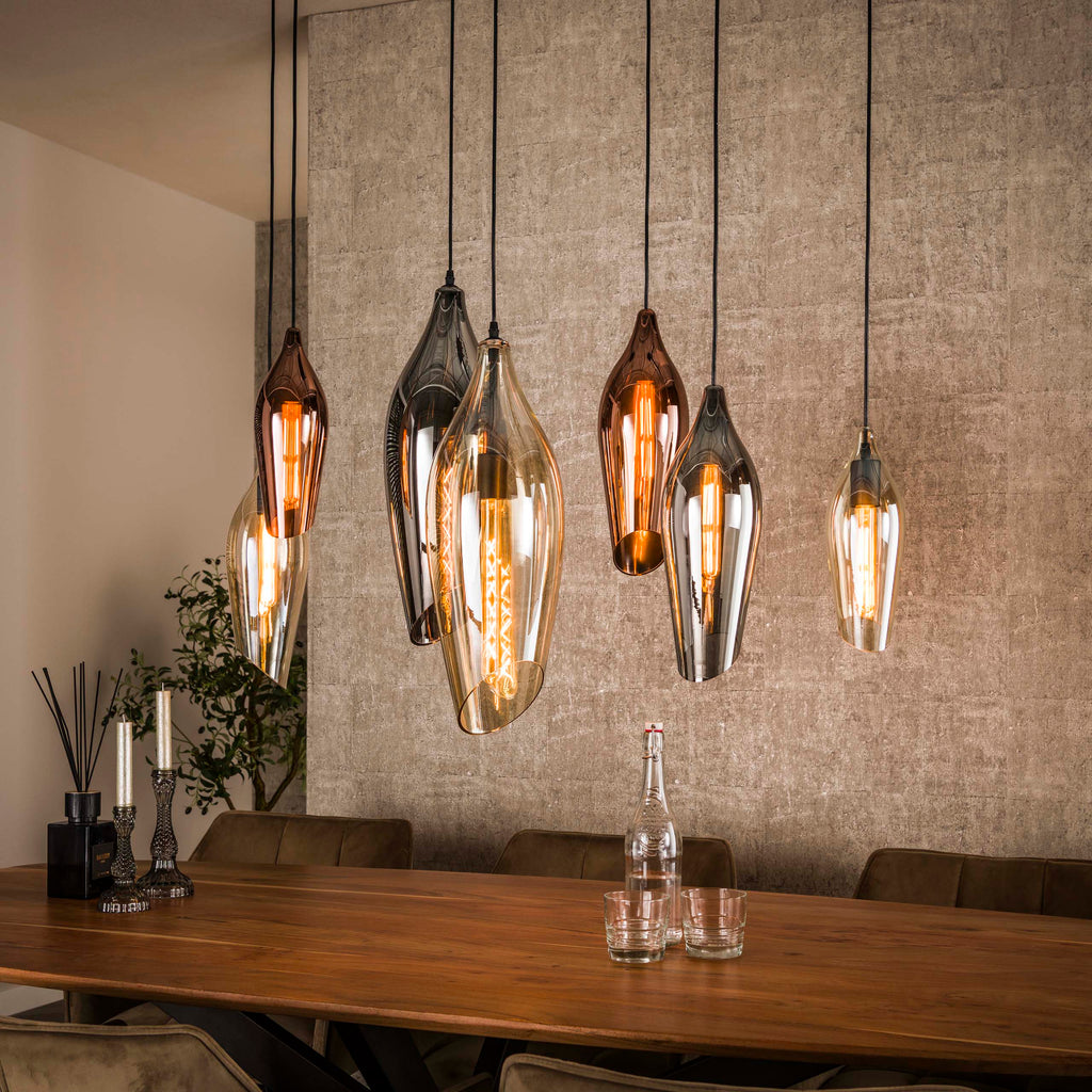 Hanglamp Cocoon | 4+3-Lichts | Zwart