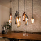 Hanglamp Cocoon | 4+3-Lichts | Zwart