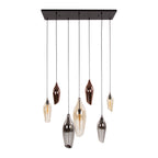 Hanglamp Cocoon | 4+3-Lichts | Zwart