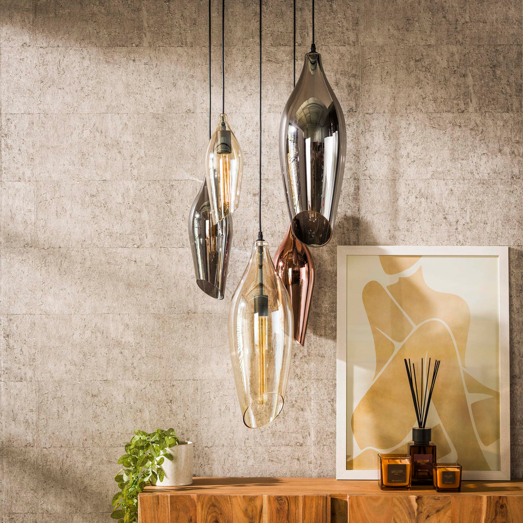 Hanglamp Cocoon | 5-Lichts | Getrapt | Zwart