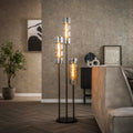 Vloerlamp Cylinder Glass | 3-Lichts | Artic zwart