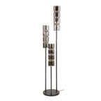 Vloerlamp Cylinder Glass | 3-Lichts | Artic zwart
