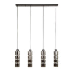 Hanglamp Cylinder Glass | 4-Lichts | Artic zwart