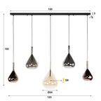 Hanglamp Wings | 5-Lichts | Zwart