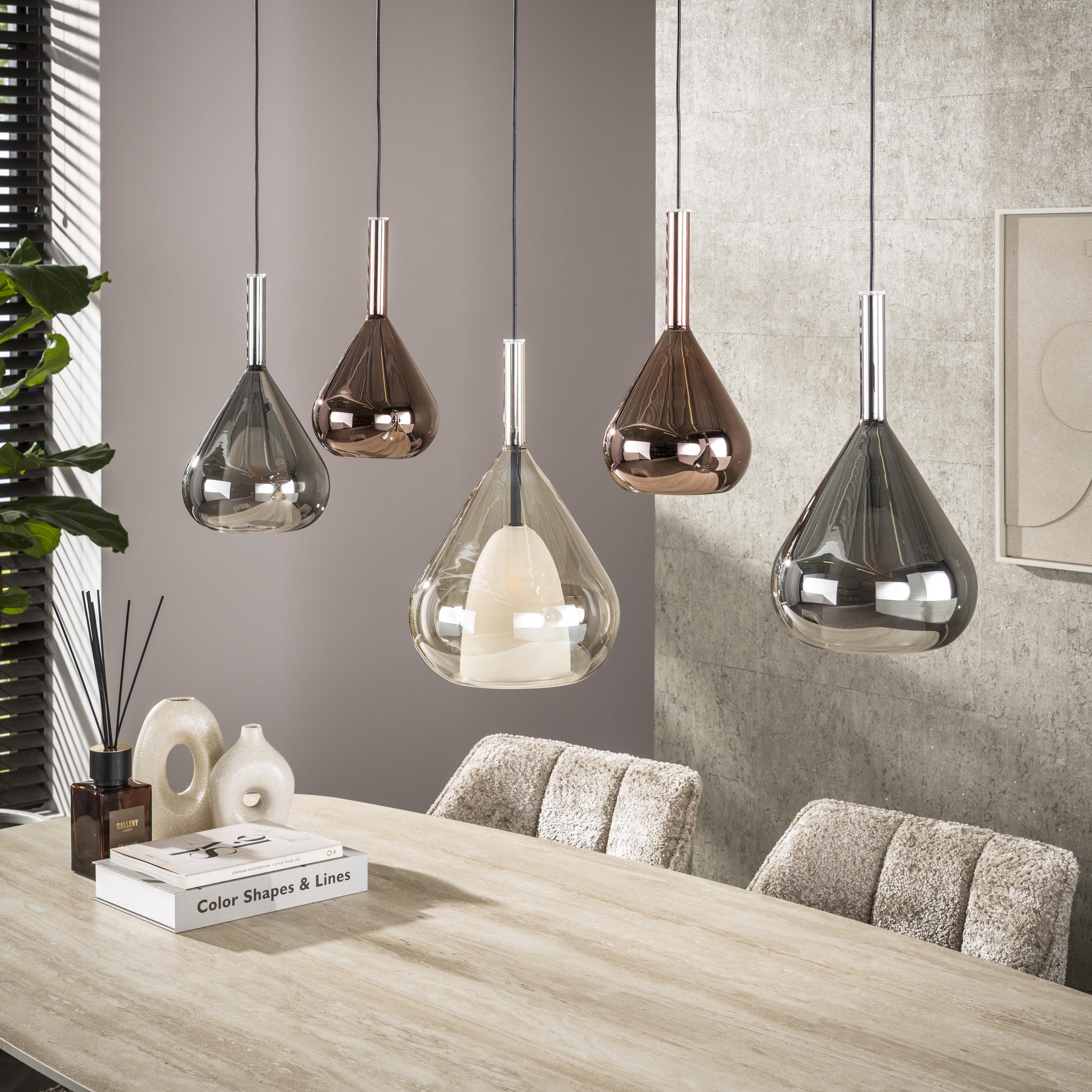 Hanglamp Wings | 5-Lichts | Zwart