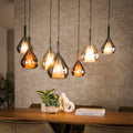 Hanglamp Wings | 4+3-Lichts | Zwart