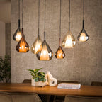 Hanglamp Wings | 4+3-Lichts | Zwart