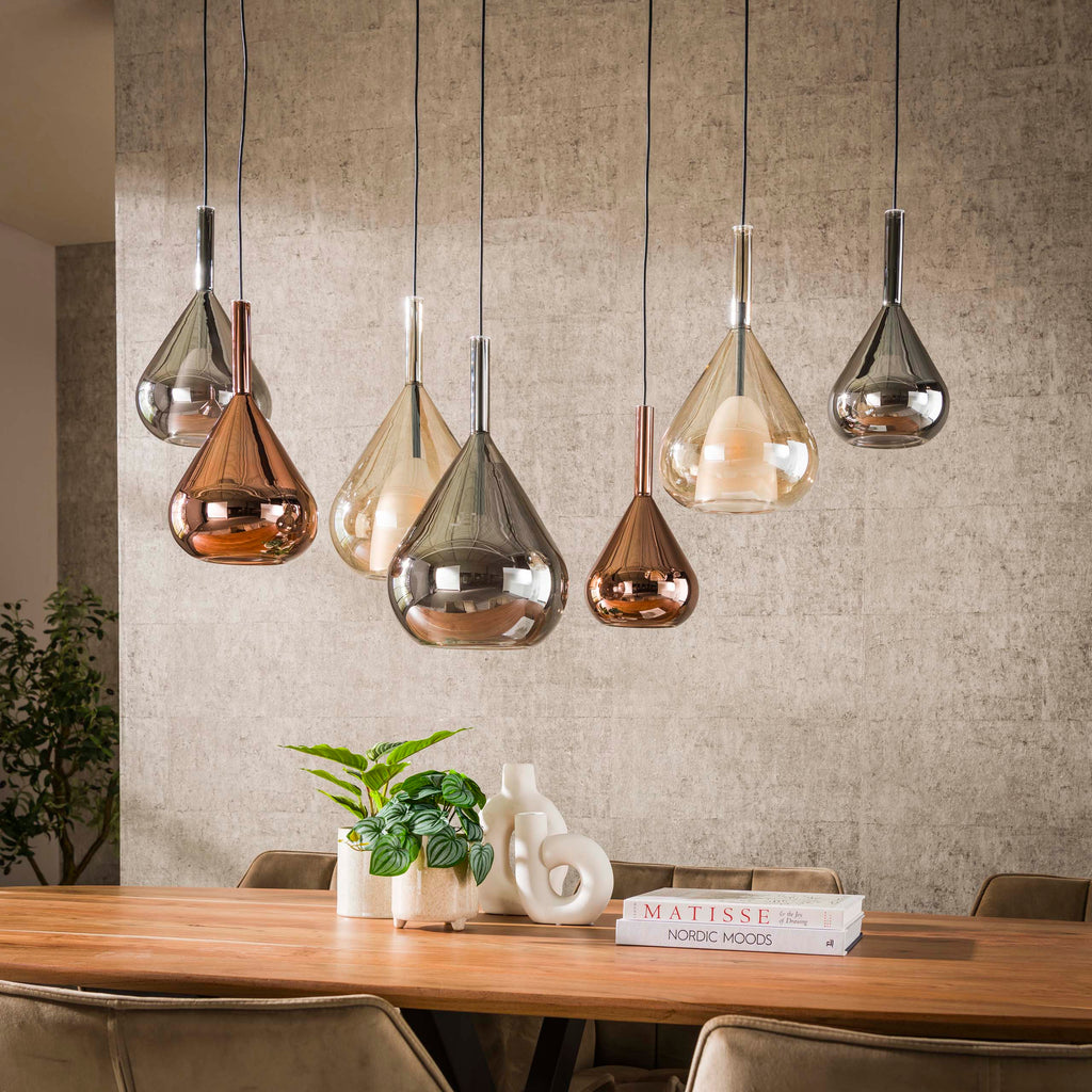 Hanglamp Wings | 4+3-Lichts | Zwart