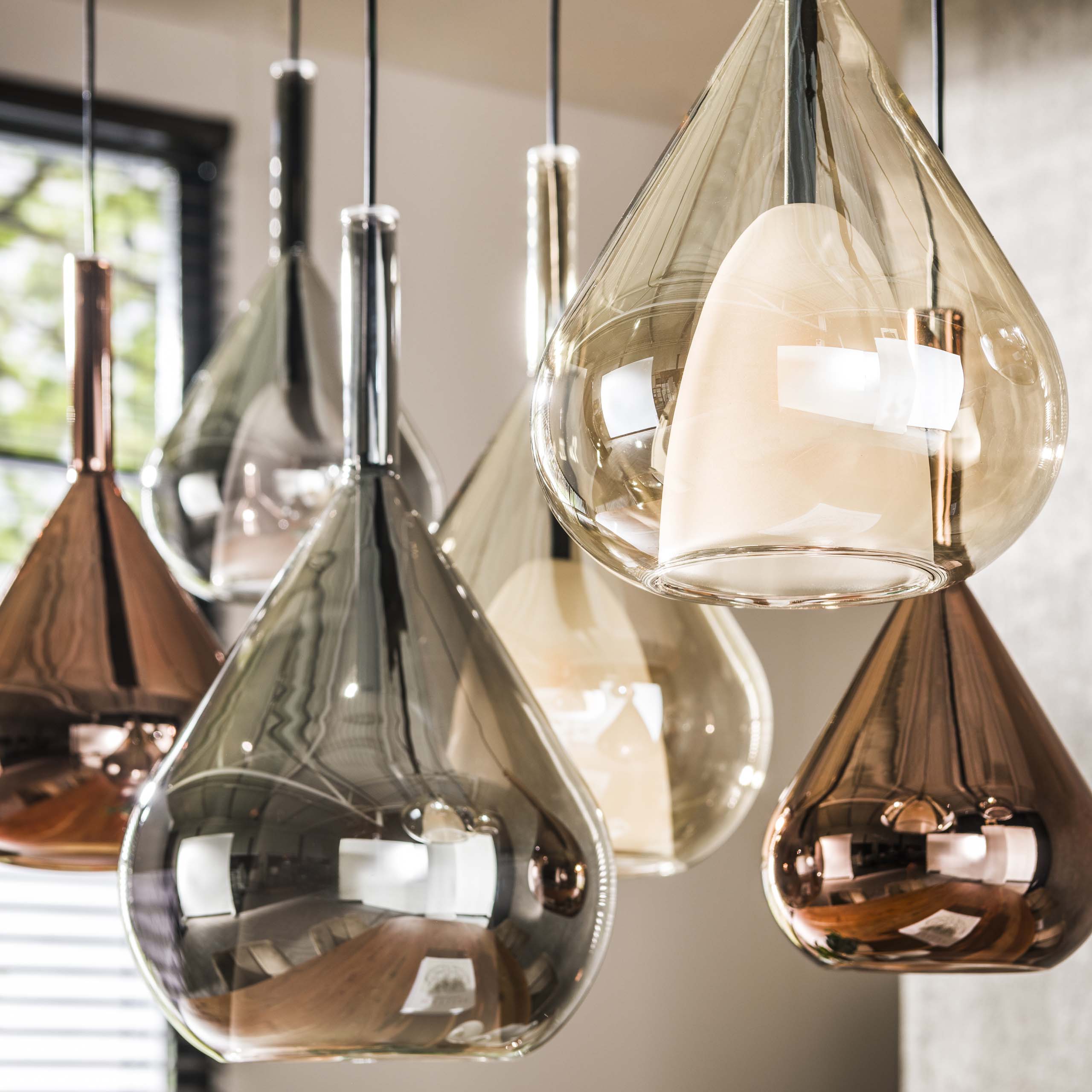 Hanglamp Wings | 4+3-Lichts | Zwart