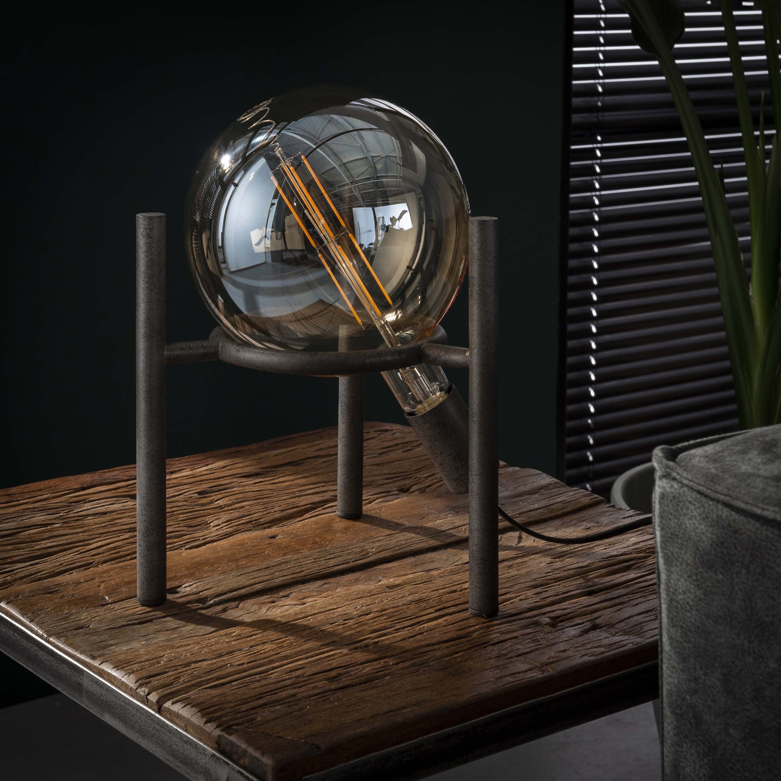 Tafellamp Saturn Ø20cm | 1-Lichts | Oud zilver