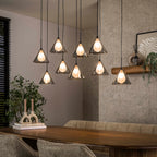 Hanglamp Conic | 5+4-Lichts | Smoke Grey Glas
